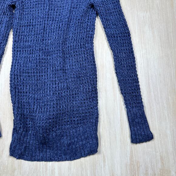 American Eagle Blue Knit Button Front Pockets Long Sleeve Cardigan Sweater XS - Picture 10 of 12